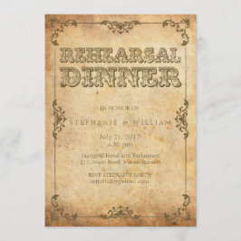 Vintage Blommigt - repetitionsmidkort Inbjudningar