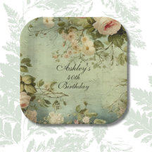 Vintage Blommigt Ro Greenery
