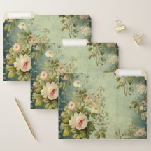 Vintage Blommigt Ro Greenery Decoupage