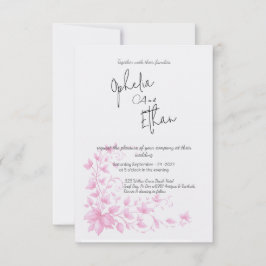 Vintage Blommigt Romantic bröllopsinbjudan Inbjudningar