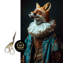 Vintage Blommigt Romeo Juliet Fox Decoupage