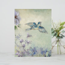 Vintage Blommigt Skrapboka Pappra Lakan