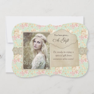 Vintage Blommigt Snöre Gift Certificate
