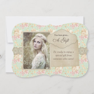 Vintage Blommigt Snöre Gift Certificate