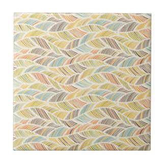 Vintage Blommigt Sömlös Mönster Kakelplatta