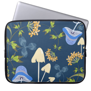 Vintage blommigt sömlös mönster med blommor, blad laptop fodral