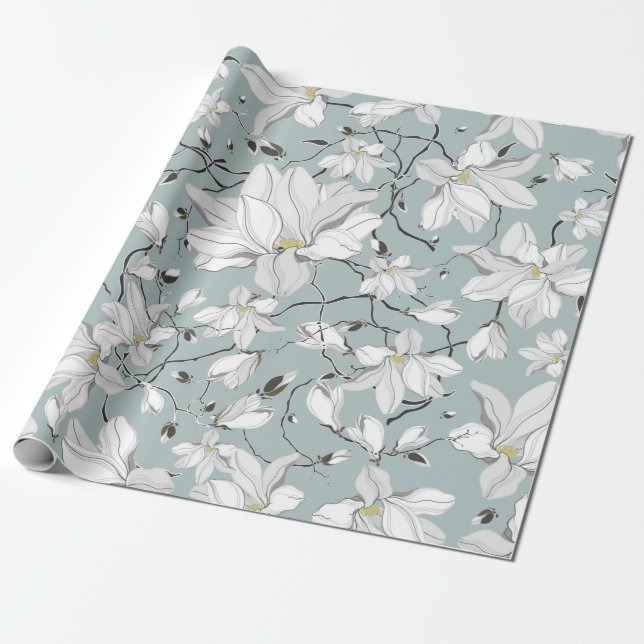 Vintage blommigt struktur mönster. Sömlös mönster Presentpapper (Utrullad)