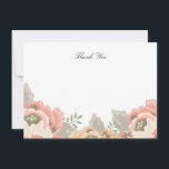 Vintage Blommigt Tackkort-kort Anteckningskort<br><div class="desc">Bekvämt tryckt platt (inte vikt) tack vare kort som kan anpassas för din speciella dag. Kolla in Origami Prints-arkivet för repetitionsinbjudningar, OSA kort, kuvertetiketter, bordsnummer, inbjudningar och andra produkter som matchar den här designen! Så här ändrar eller lägger du till text: Klicka på orangen "Anpassa" på den lämnat sidan. Med...</div>