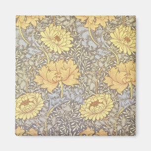 Vintage Blommigt Tapet Chrysanthemums Magnet