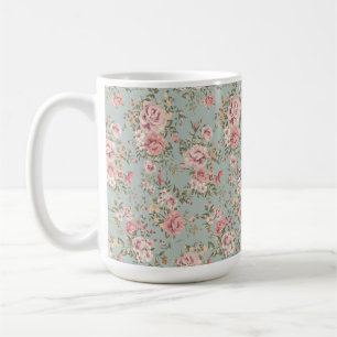 Vintage Blommigt Tapet Kaffemugg