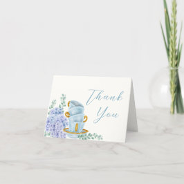 Vintage Blommigt Tea Brewing Baby Shower Tack Kort