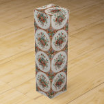 Vintage Blommigt Terracotta Tiles Mönster Presentask För Vinflaska<br><div class="desc">Hand målade den traditionella blommigten av vintage EU-plattor. Mönster av perfektion. Toner från färg omfattar terrakotta,  bränd orange,  blått och grönt. Perfektens dekorativa utformning,  idealisk gåva till alla tillfälle.</div>