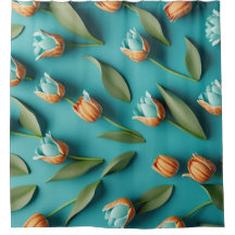 Vintage Blommigt Tulip Mönster