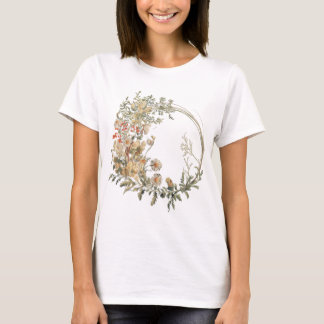 " Vintage Blommigt Utandning T- Shirt - Elegant Bo T