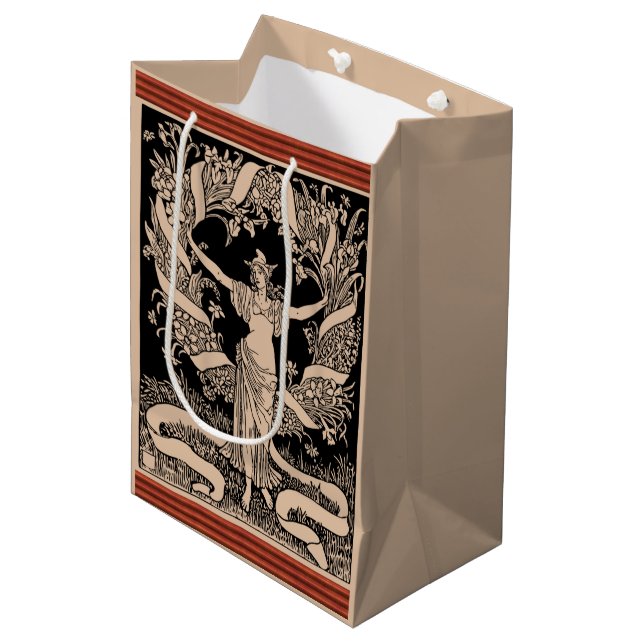 Vintage Blommigt Utandningspåse (Framsidan Vinklad)