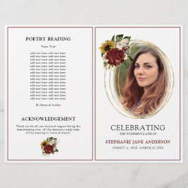 Vintage Blommigt - utflygning för standardtjänstpr Reklamblad