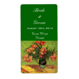 Vintage blommigt vin bröllop fraktsedel