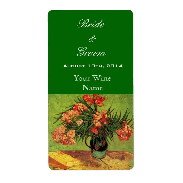 Vintage blommigt vin bröllop fraktsedel (Framsidan)