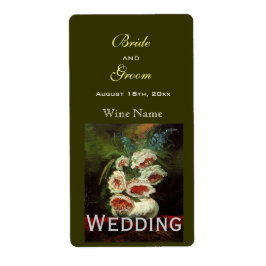 Vintage blommigt vin bröllop fraktsedel