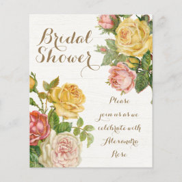 Vintage Blommigt Whitewash Vår Möhippa