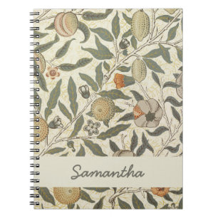 Vintage Blommigt William Morris Fruit Art nouveau Anteckningsbok