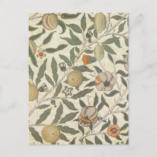 Vintage Blommigt William Morris Fruit Helg Vykort