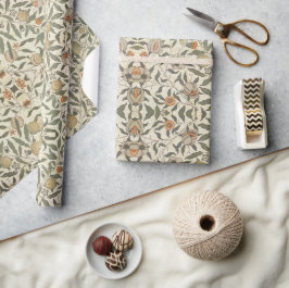 Vintage Blommigt William Morris Fruit Presentpapper