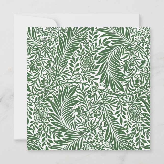 Vintage Blommigt William Morris Willow Bough Grönt (Framsida)