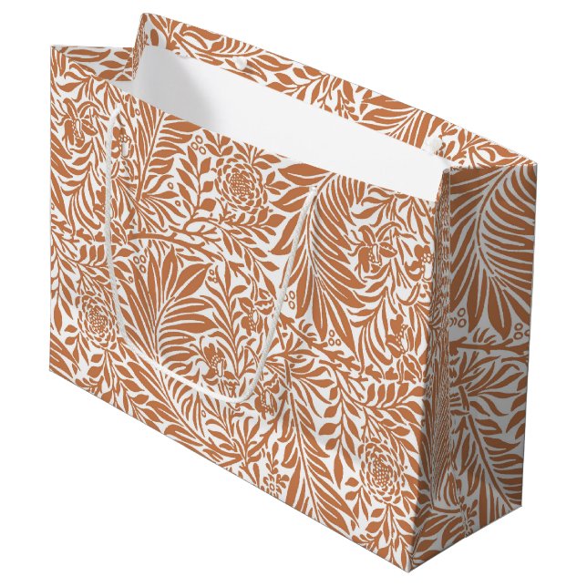 Vintage Blommigt William Morris Willow Bough Rust (Framsidan Vinklad)