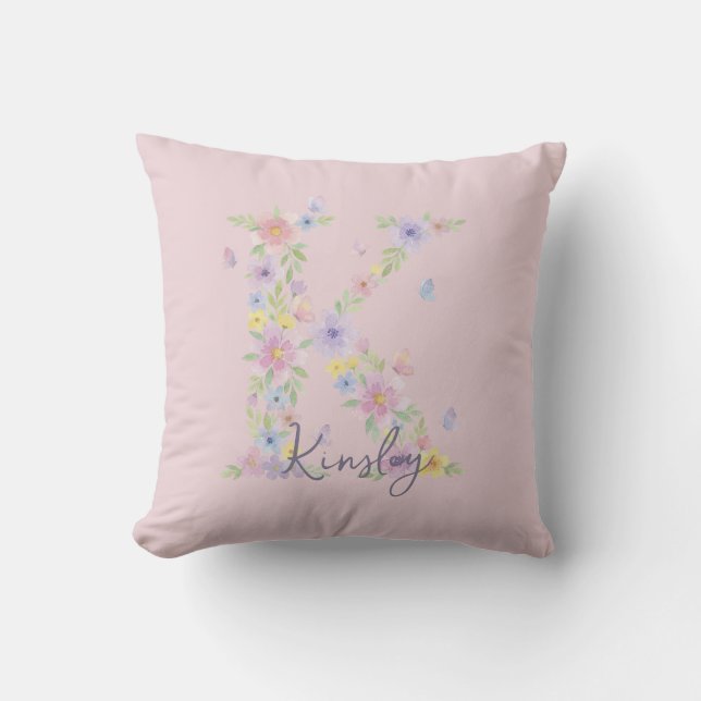 Vintage blommöglon kastkudde kudde (Framsida)