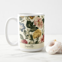 Vintage blommonogramnamn