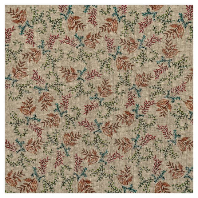 Vintage Blommönster Fabric Tyg (Provkarta)