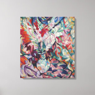 Vintage Blommönster Gladiolus Canvastryck