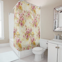 Vintage Blommönster i Akvarellteknik