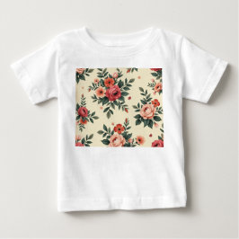 Vintage blommönster med klassisk elegans t shirt