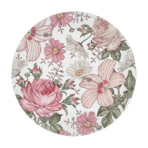Vintage blommönster med rosor