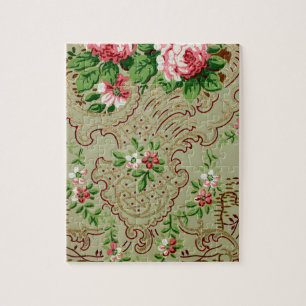 Vintage blommönster pussel