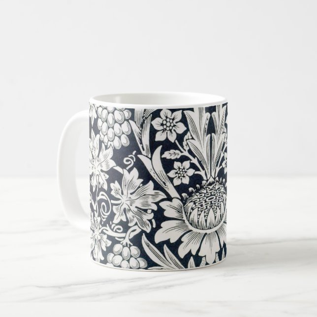 Vintage Blommönster, William Morris Kaffemugg (Framsida vänster)