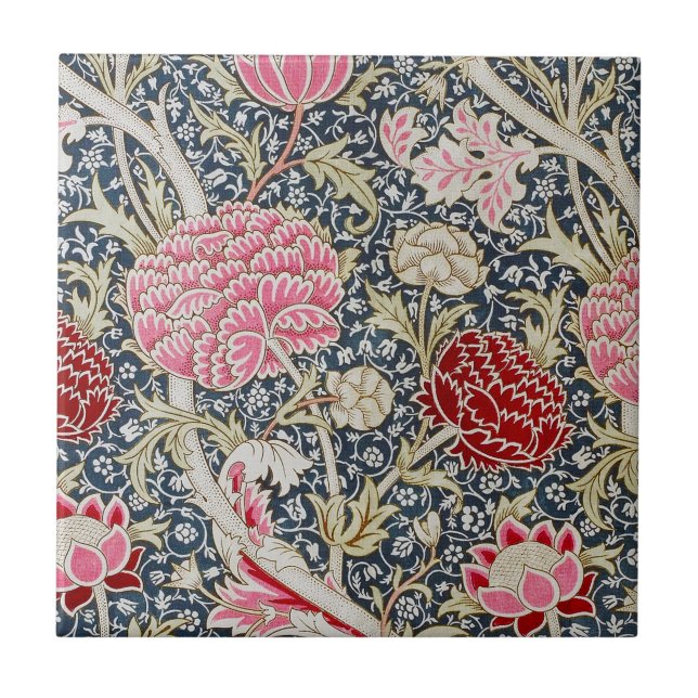 Vintage Blommönster, William Morris Kakelplatta (Framsidan)