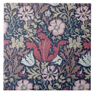 Vintage Blommönster, William Morris Kakelplatta