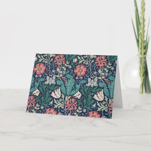 Vintage Blommönster, William Morris Kort (Framsida)
