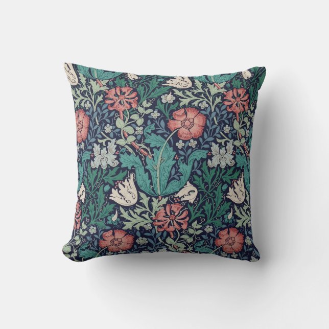 Vintage Blommönster, William Morris Kudde (Framsida)