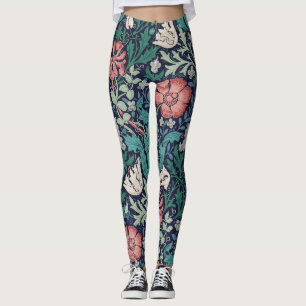 Vintage Blommönster, William Morris Leggings