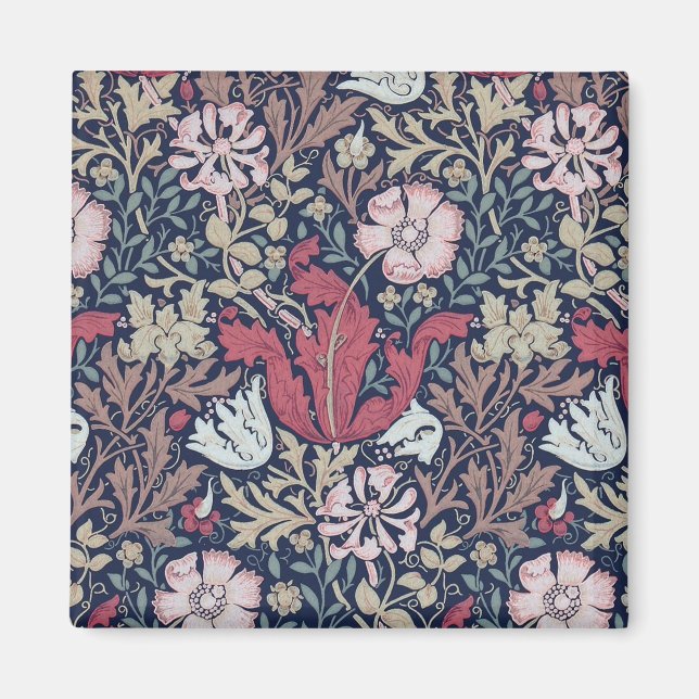 Vintage Blommönster, William Morris Magnet (Framsidan)