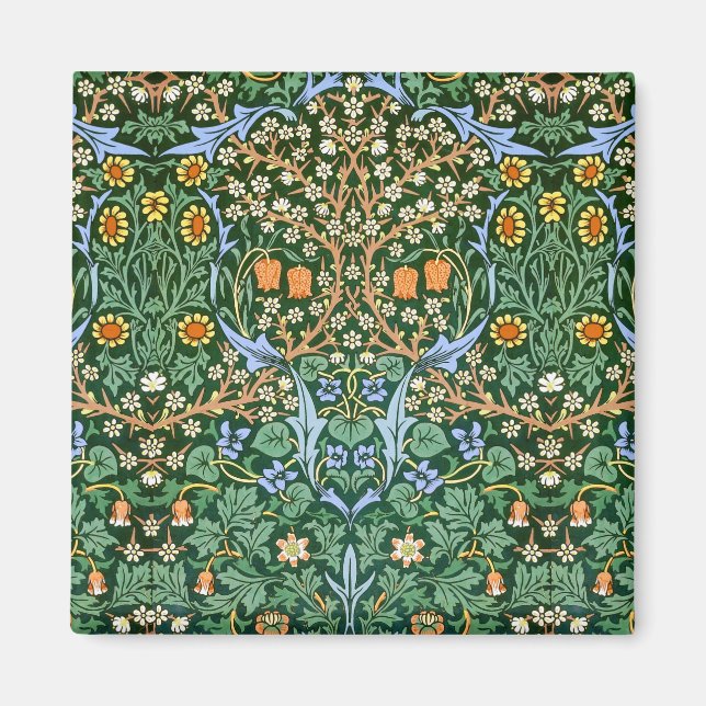 Vintage Blommönster William Morris Magnet (Framsidan)