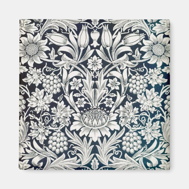 Vintage Blommönster, William Morris Magnet (Framsidan)