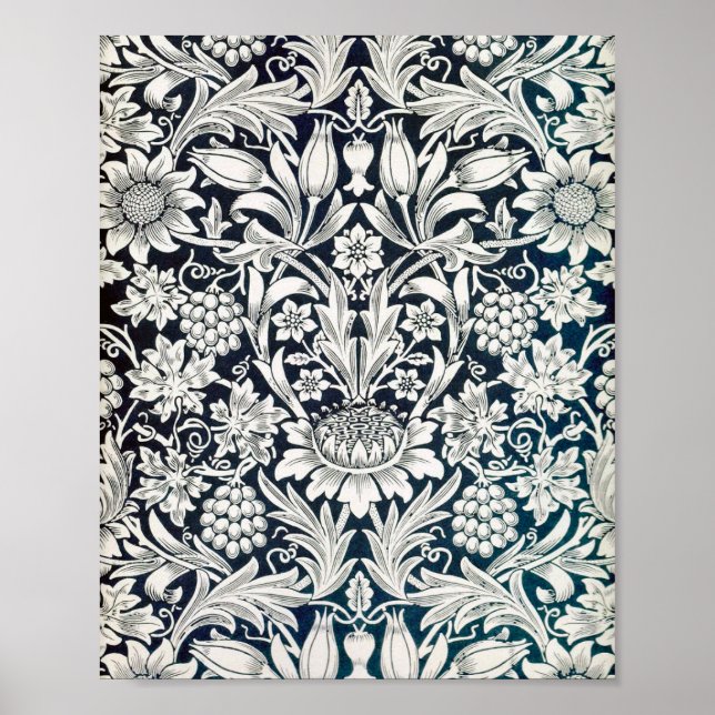 Vintage Blommönster, William Morris Poster (Framsidan)