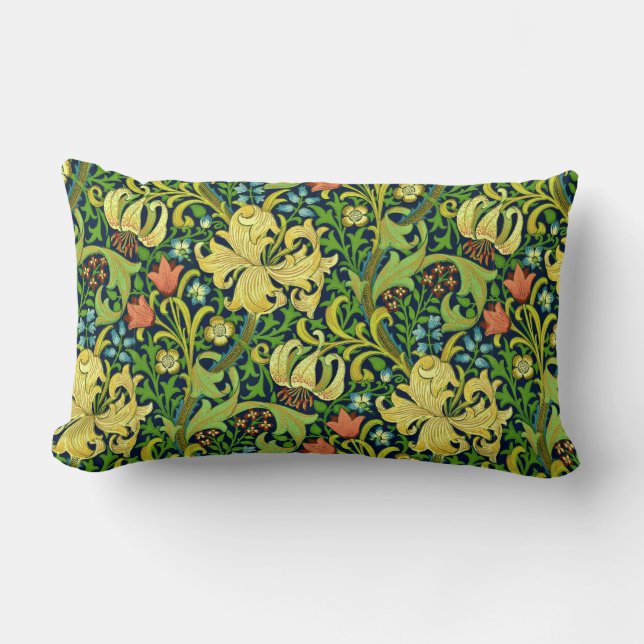 Vintage Blommönster William Morris Restoration Lumbarkudde (Framsida)