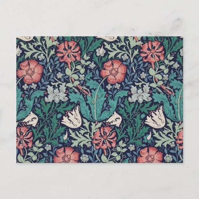 Vintage Blommönster, William Morris Vykort (Framsida)