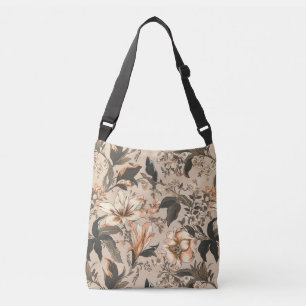 Vintage blommönstrad cross-body väska